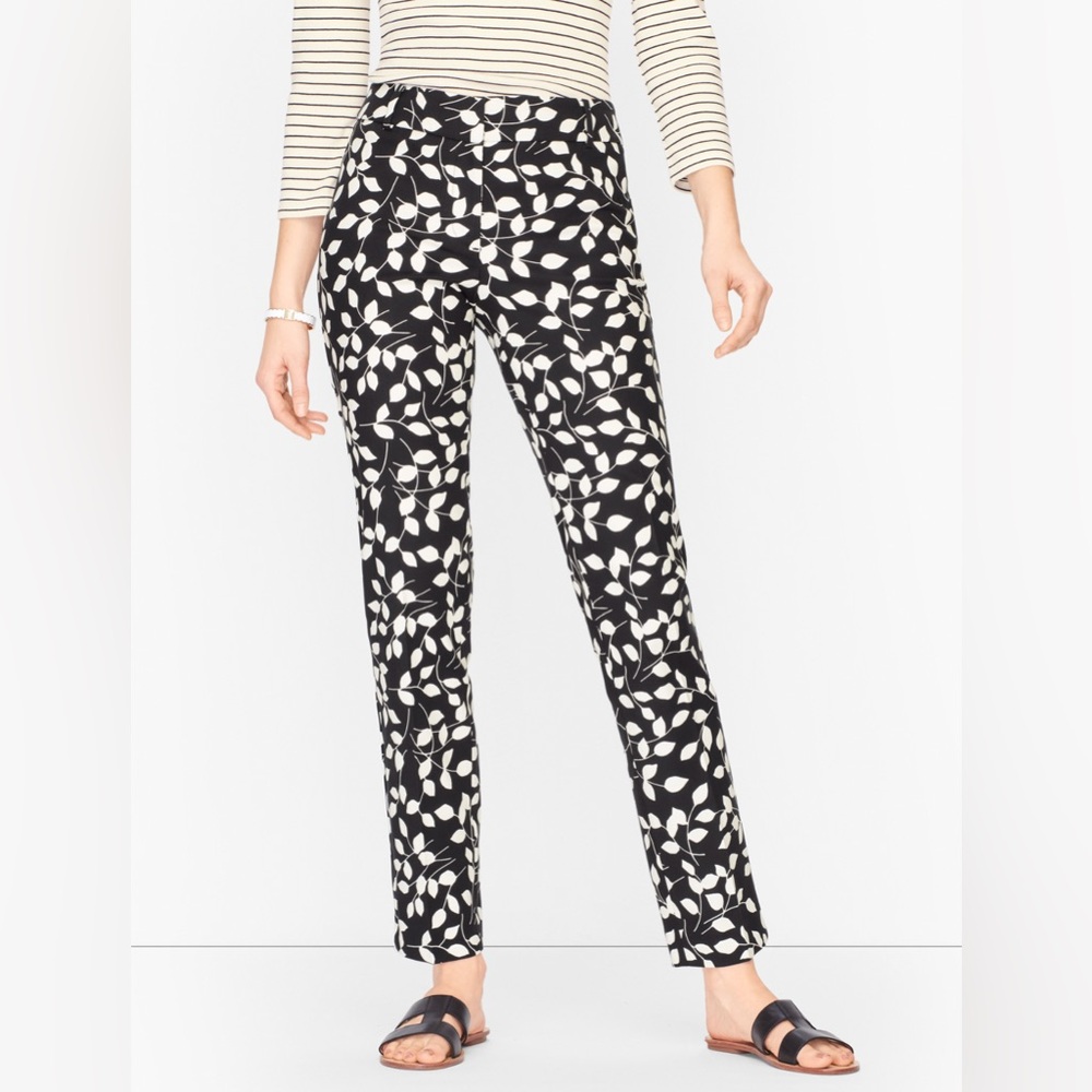 Talbots Hampshire Ankle Pants - Abstract Leaves Size 4
